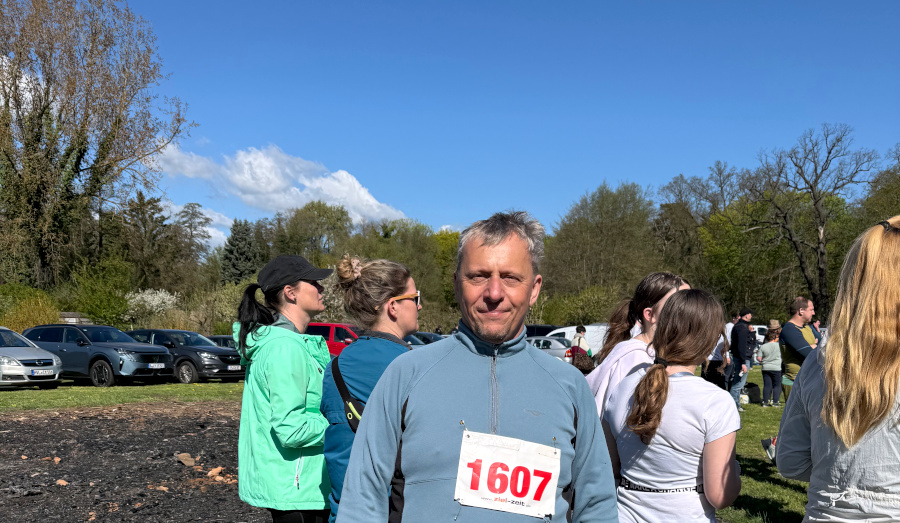 Vor dem Start, wieder schönstes Wetter.